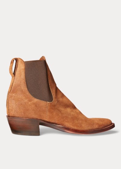 Ralph Lauren Plainview Suede Chelsea Boots Herre Danmark (JKPLH8652)